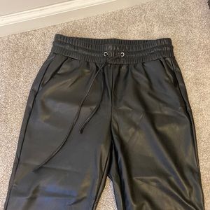 LOFT Faux Leather Joggers